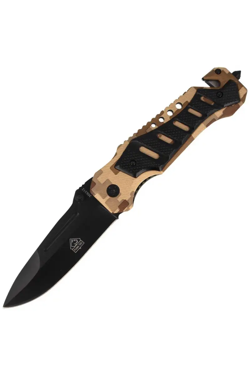 Nóż ratowniczy Puma Solingen Camo Aluminium, Black
