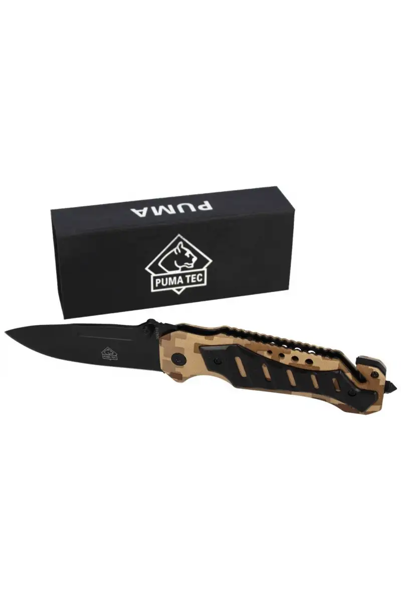 Nóż ratowniczy Puma Solingen Camo Aluminium, Black