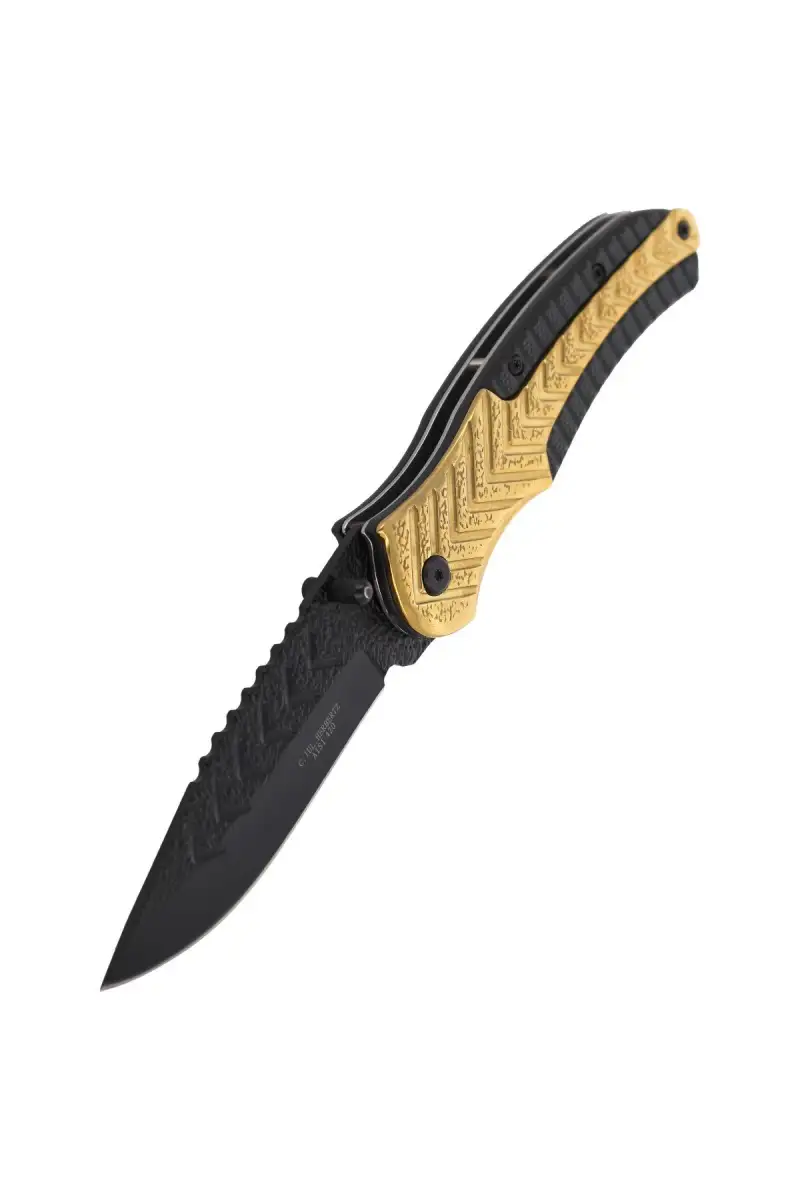 Nóż Herbertz Solingen Hit Black-Gold Drop Point Fo
