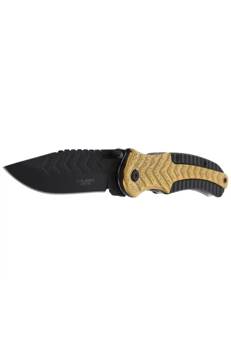 Nóż Herbertz Solingen Hit Black-Gold Drop Point Fo