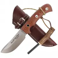 Nóż Muela Full Tang Bushcraft Brown Canvas Micarta