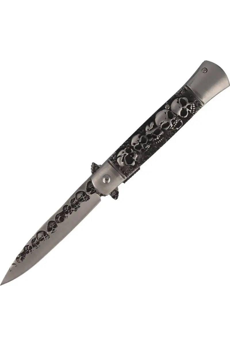 Nóż Herbertz Solingen Skull Italian Stiletto Style