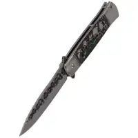 Nóż Herbertz Solingen Skull Italian Stiletto Style