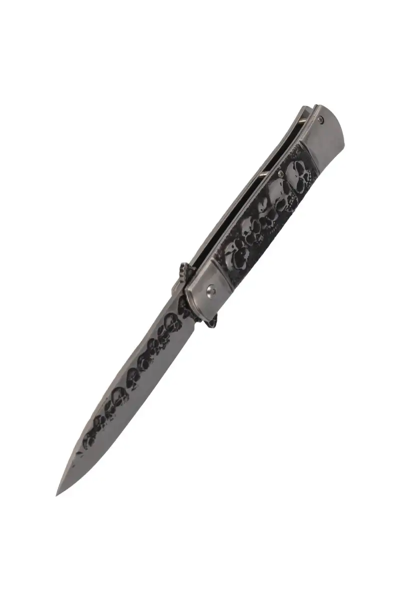Nóż Herbertz Solingen Skull Italian Stiletto Style