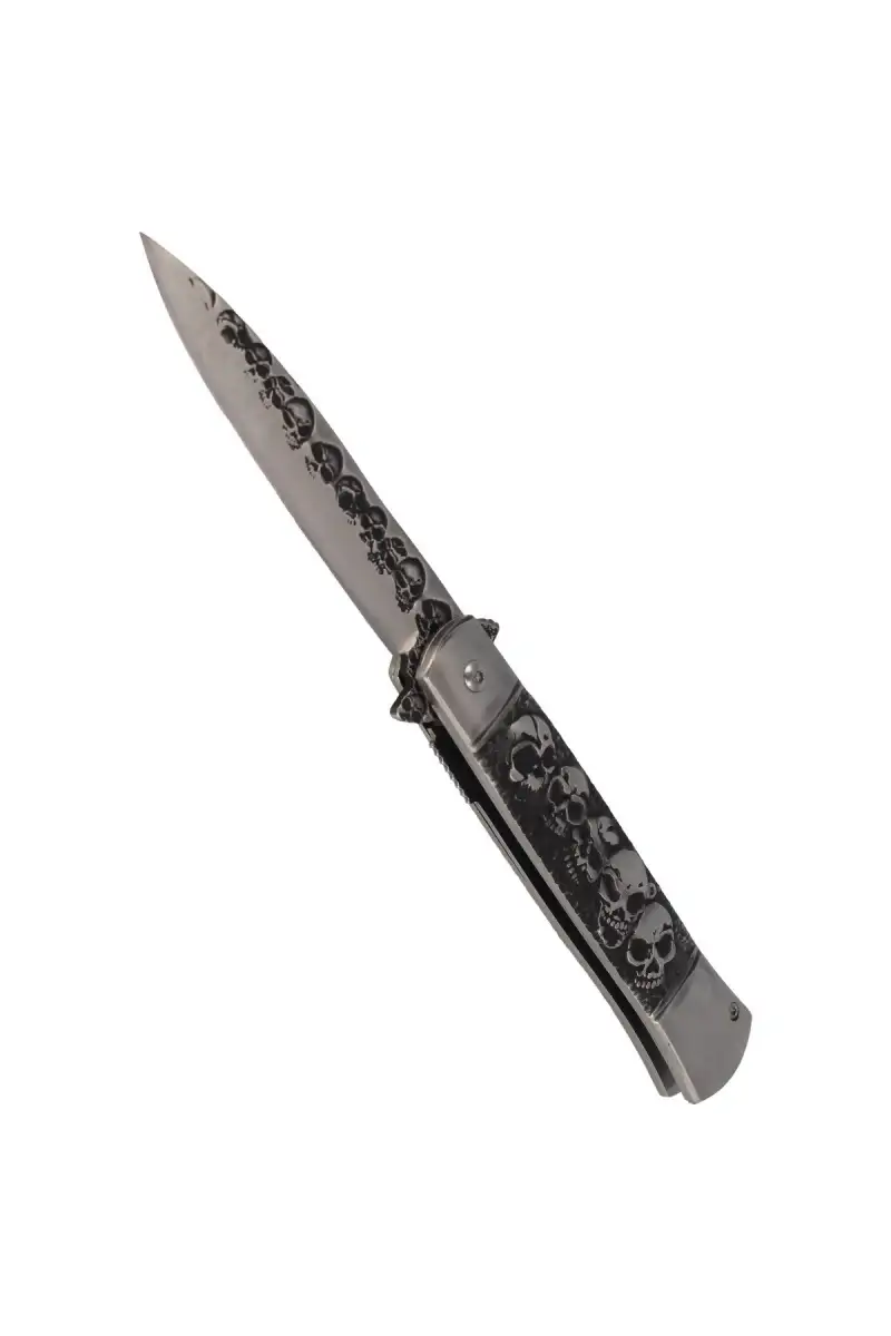 Nóż Herbertz Solingen Skull Italian Stiletto Style