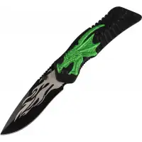 Nóż Herbertz Solingen Hit motyw 3D Green Dragon 90