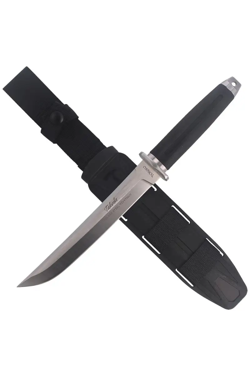 Nóż TOKISU Takeda Black Rubber, Satin (32389)