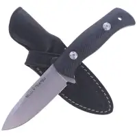 Nóż Muela Bushcraft Black-Blue Micarta, Satin 14C2