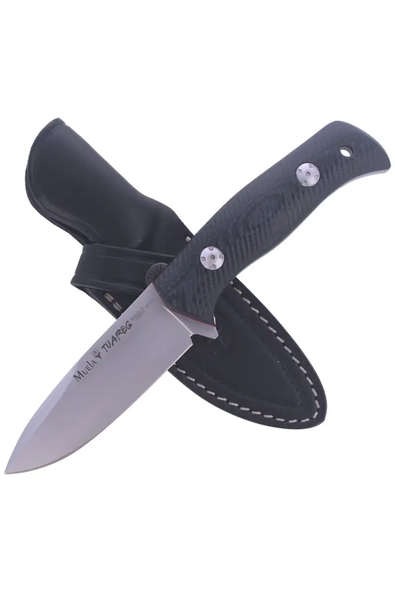 Nóż Muela Bushcraft Black-Blue Micarta, Satin 14C2