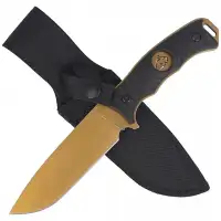 Nóż myśliwski Puma Solingen Wood, Gold Titanium Co