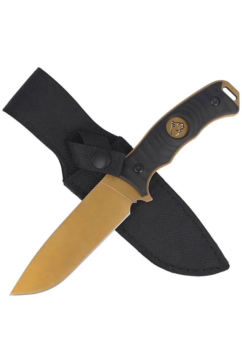Nóż myśliwski Puma Solingen Wood, Gold Titanium Co