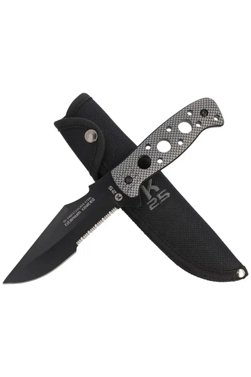 Nóż K25 Tactical Grey Aluminium, Black Titanium Co