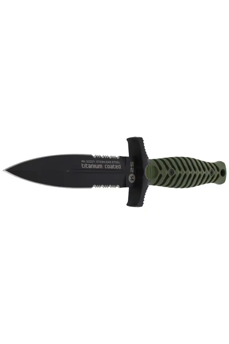 Nóż boot K25 Tactical Green ABS-Rubber, Titanium C