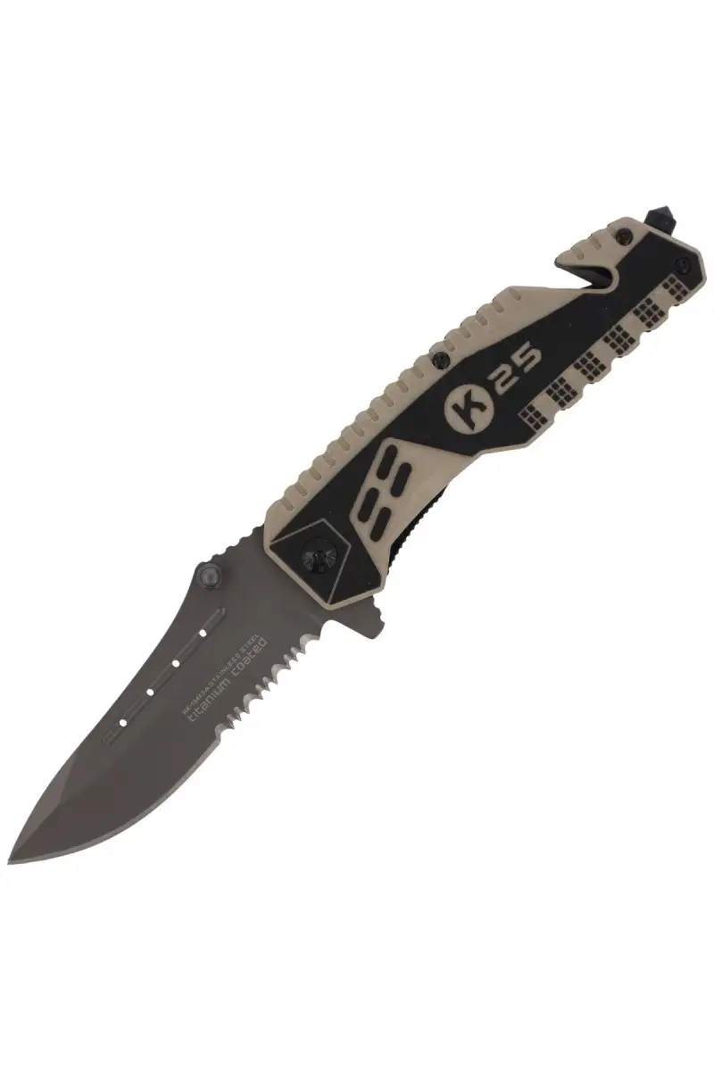 Nóż ratowniczy K25 G-10 BiColor Black/Coyote, Tita