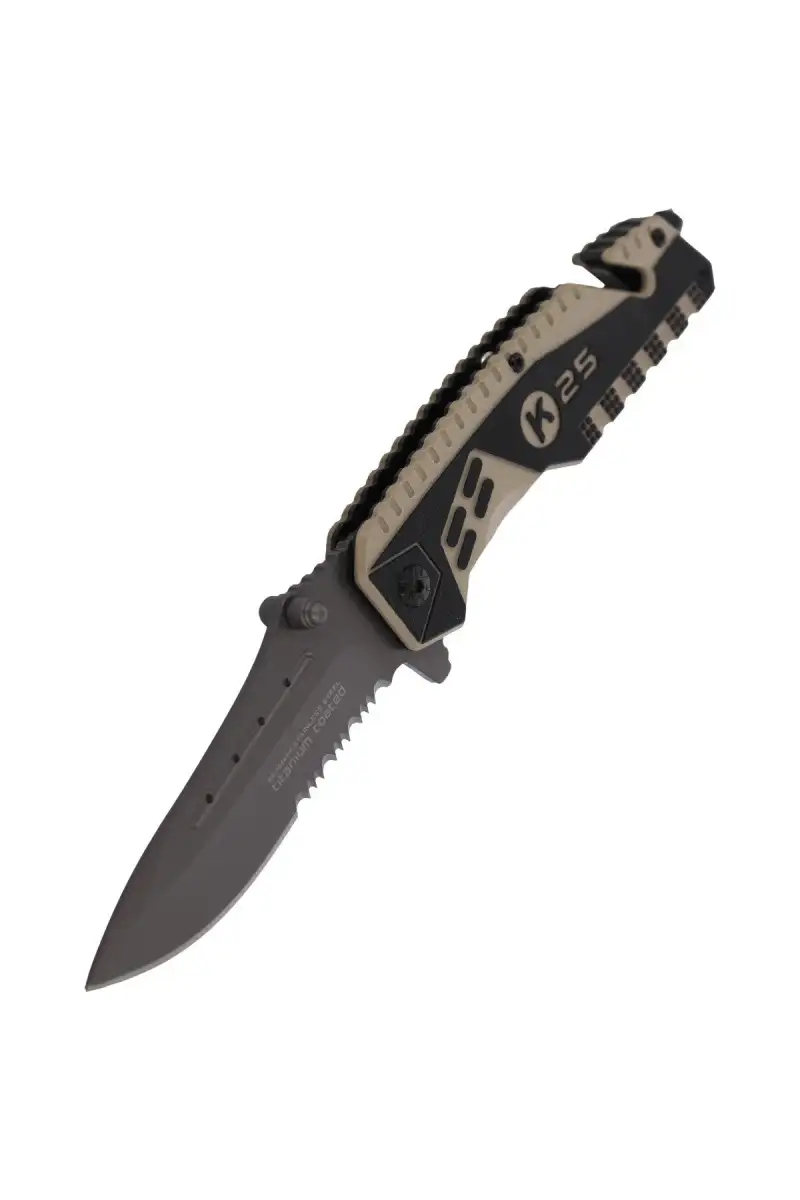 Nóż ratowniczy K25 G-10 BiColor Black/Coyote, Tita