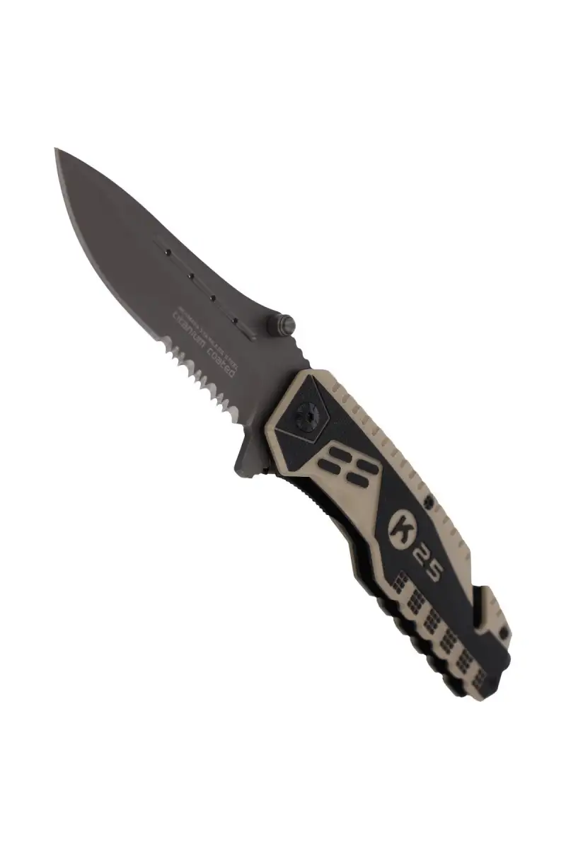 Nóż ratowniczy K25 G-10 BiColor Black/Coyote, Tita