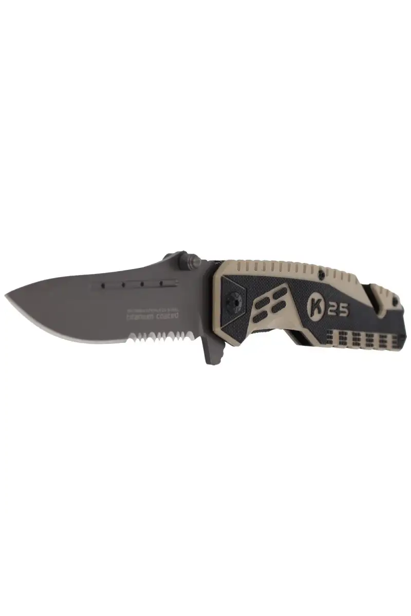 Nóż ratowniczy K25 G-10 BiColor Black/Coyote, Tita