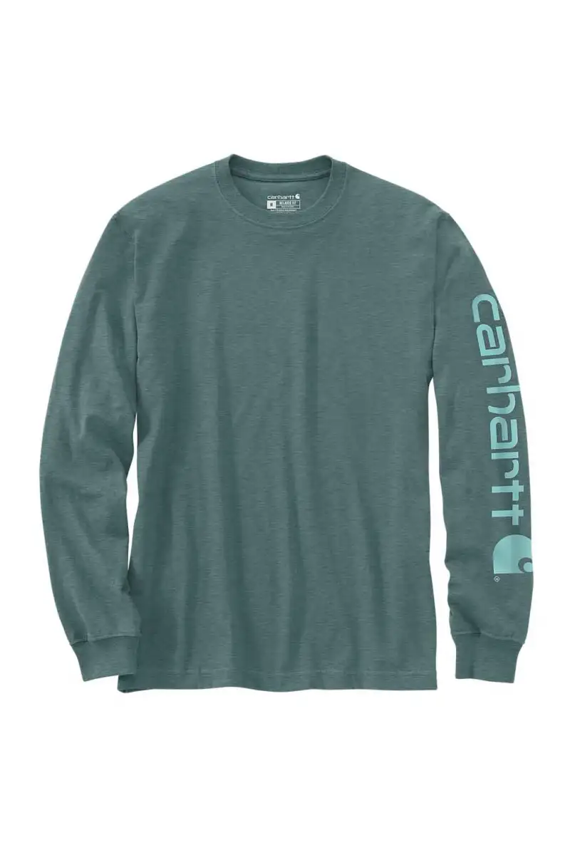 Koszulka Carhartt Logo Long Sleeve Sea Pine