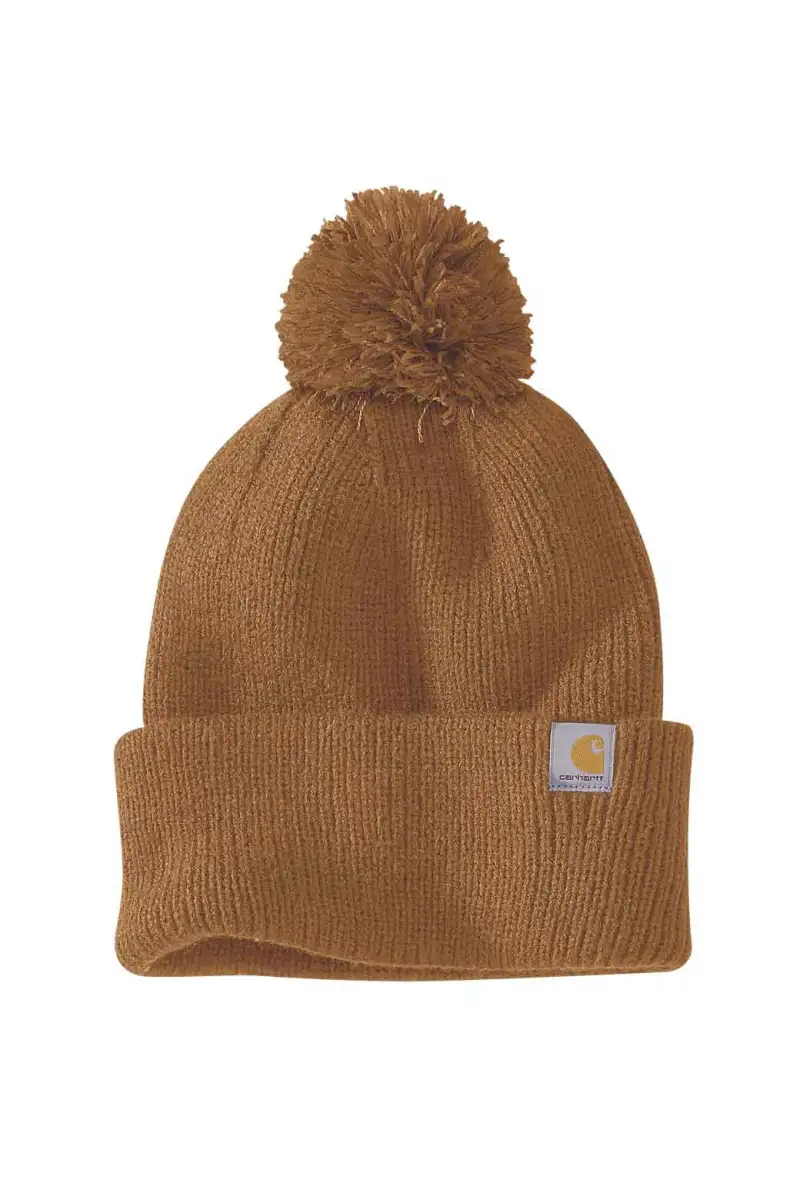 Czapka z Pomponem Carhartt Cuffed Beanie Brown