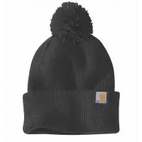 Czapka z Pomponem Carhartt Cuffed Beanie Black