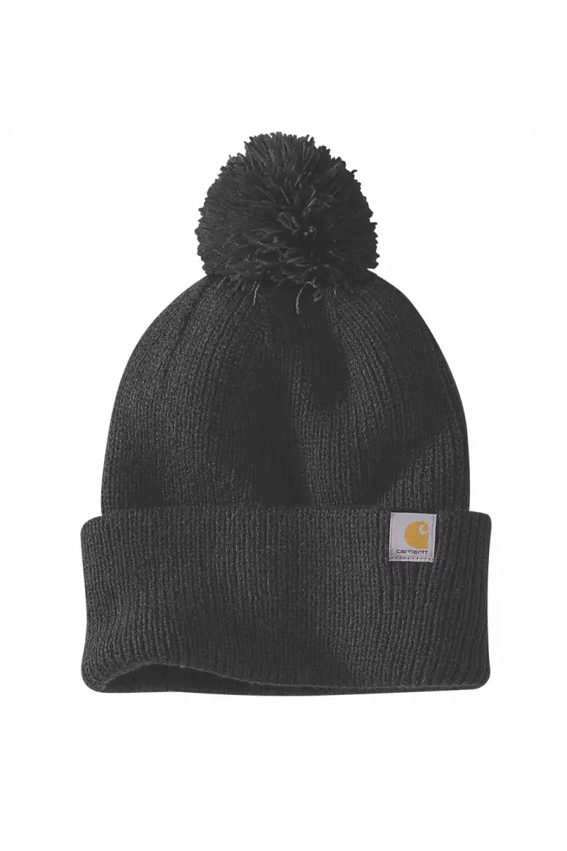 Czapka z Pomponem Carhartt Cuffed Beanie Black