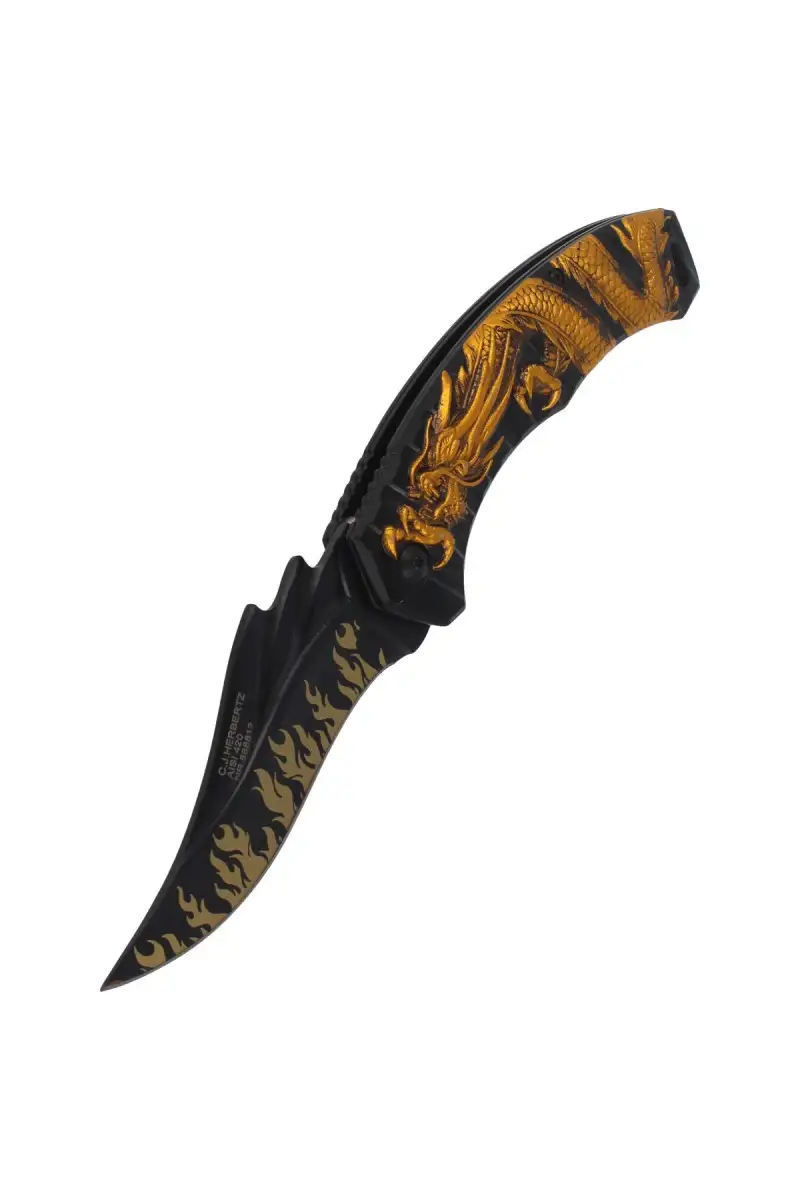 Nóż Herbertz Solingen Gold Dragon Aluminium, Black