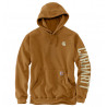 Bluza Carhartt Rain Defender Mid Sleeve Log Brown
