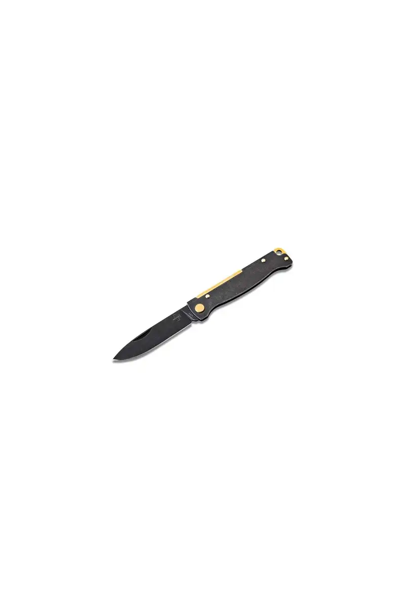 Nóż Boker Plus Atlas Black Stonewash Brass