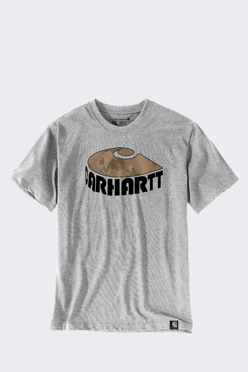 Koszulka Carhartt Heavyweight Camo C Heather Gray