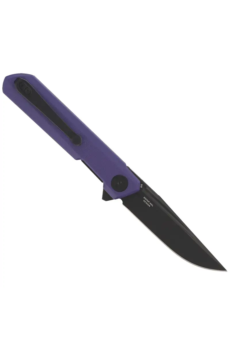 Nóż Bestechman Mini Dundee Purple G10, Black DLC D2 by Ostap Hel (BMK03J)