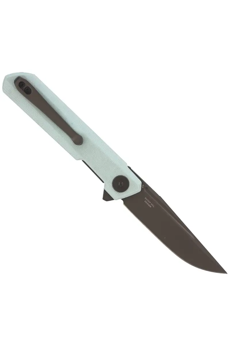 Nóż Bestechman Mini Dundee Ice Cream Blue G10, Grey DLC D2 by Ostap Hel (BMK03G)