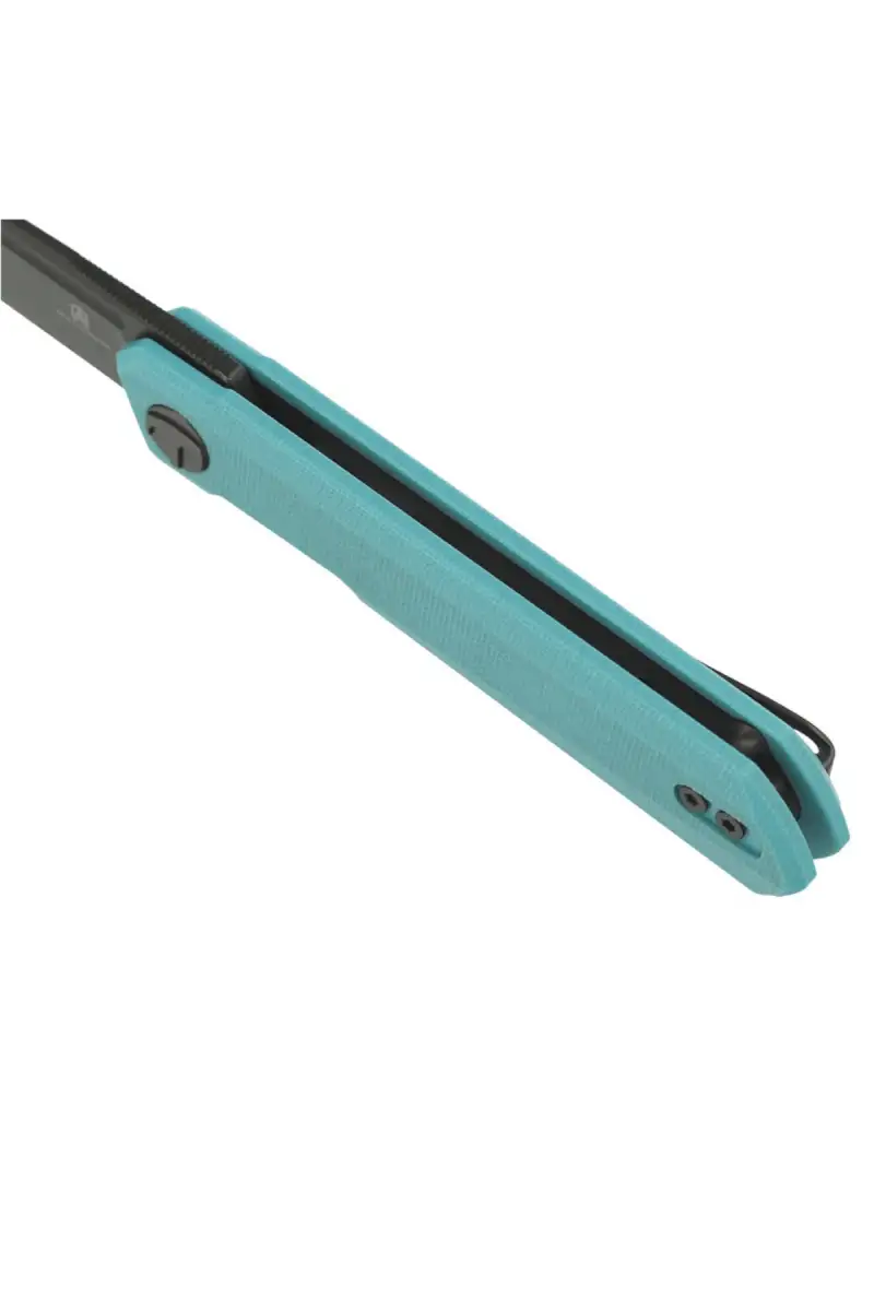 Nóż Bestechman Mini Dundee Tiffany Blue G10, Grey DLC D2 by Ostap Hel (BMK03E)