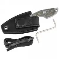 Nóż na szyje MKM Mikro 1 Green Canvas Micarta, Sto