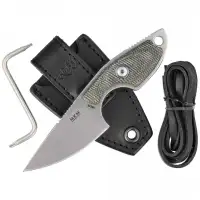 Nóż na szyje MKM Mikro 1 Green Canvas Micarta, Sto