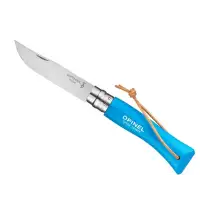 Opinel Nóż Colorama 07 Cyan Blue rzemień
