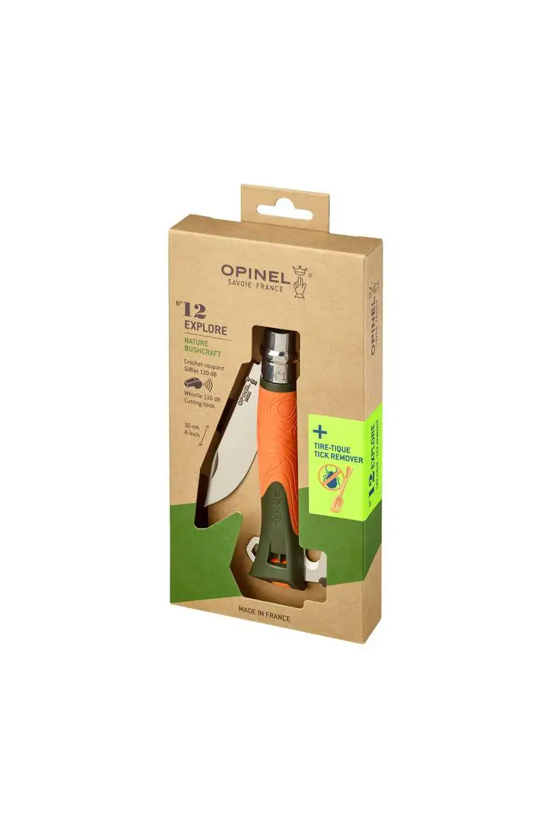 Opinel Nóż Explore Orange Tick Remover 12