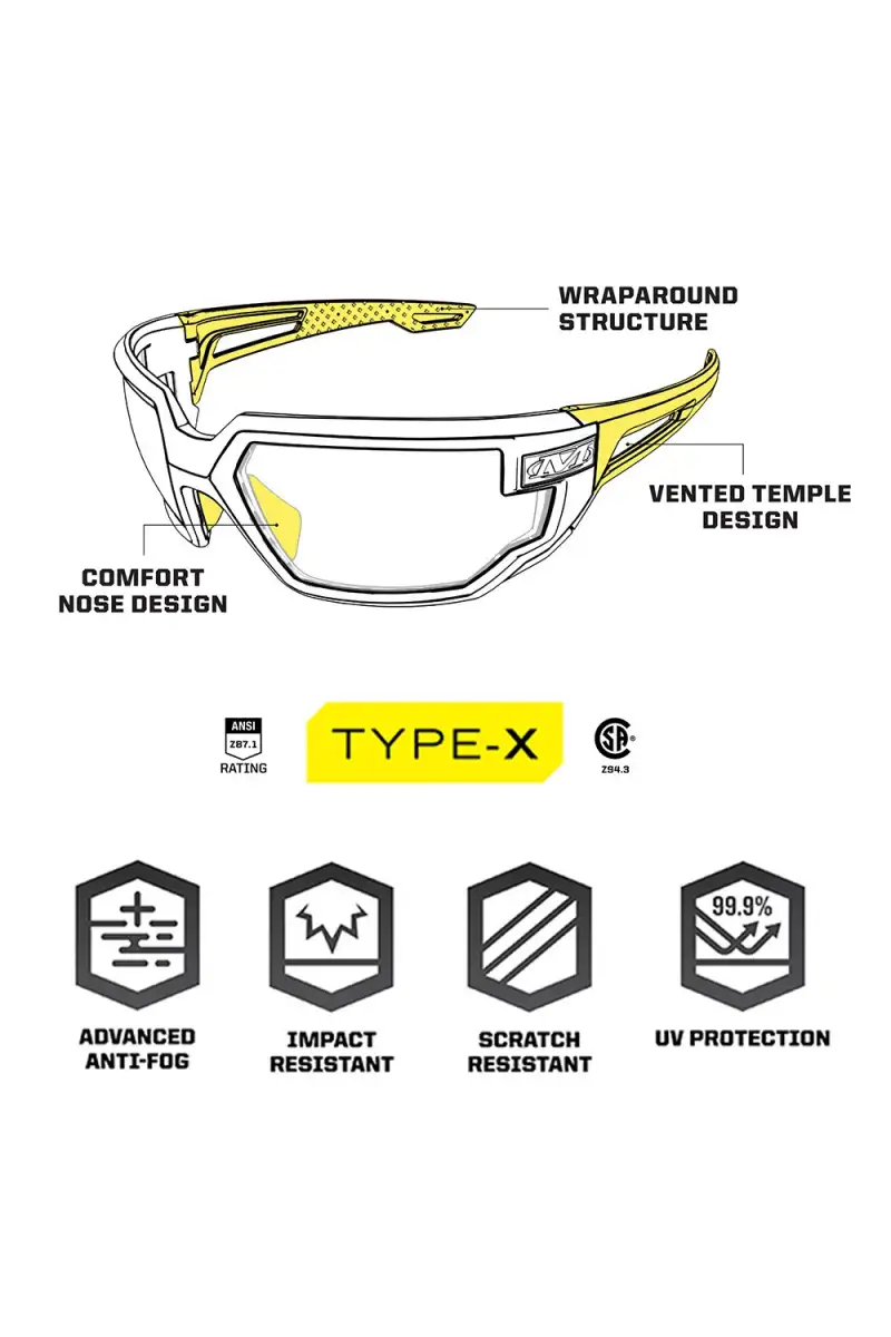 Okulary Ochronne Mechanix Vision TypeX Clear