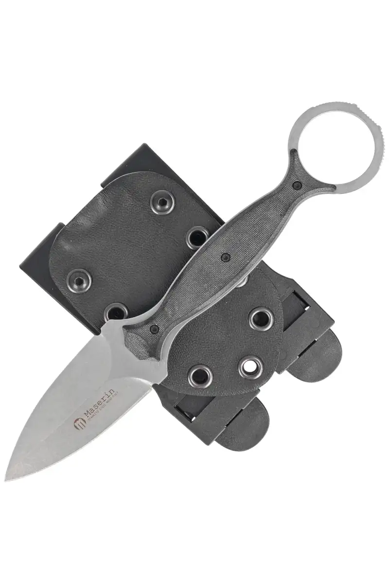 Nóż na szyje Maserin Neck Knife 922 Black G10, Black Stonewashed N690 by Russ Kommer (922/STW)