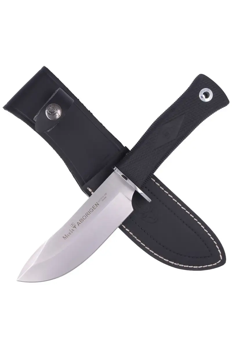 Nóż Muela Aborigen Black Rubber, Satin 160mm (ABOR