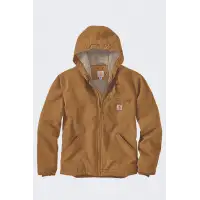 Kurtka Carhartt Washed Duck Sherpa Lined Brown
