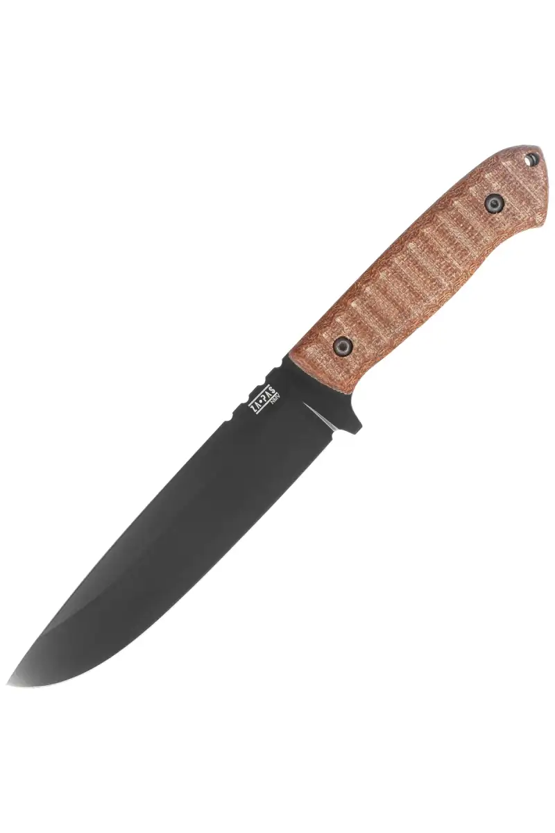 Nóż Za-Pas Expendable Brown Toxic Micarta, Black Cerakote NMV (EXT-CE-M-BR)