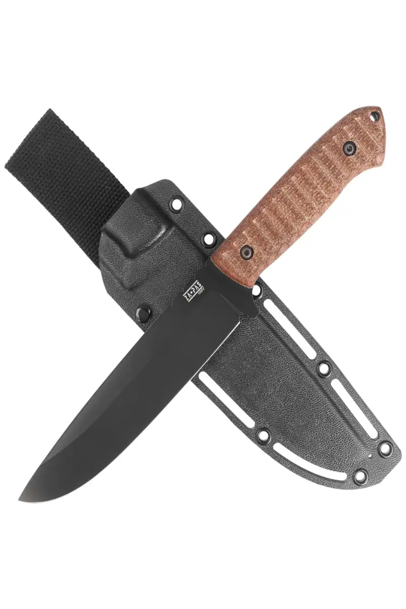 Nóż Za-Pas Expendable Brown Toxic Micarta, Black Cerakote NMV (EXT-CE-M-BR)