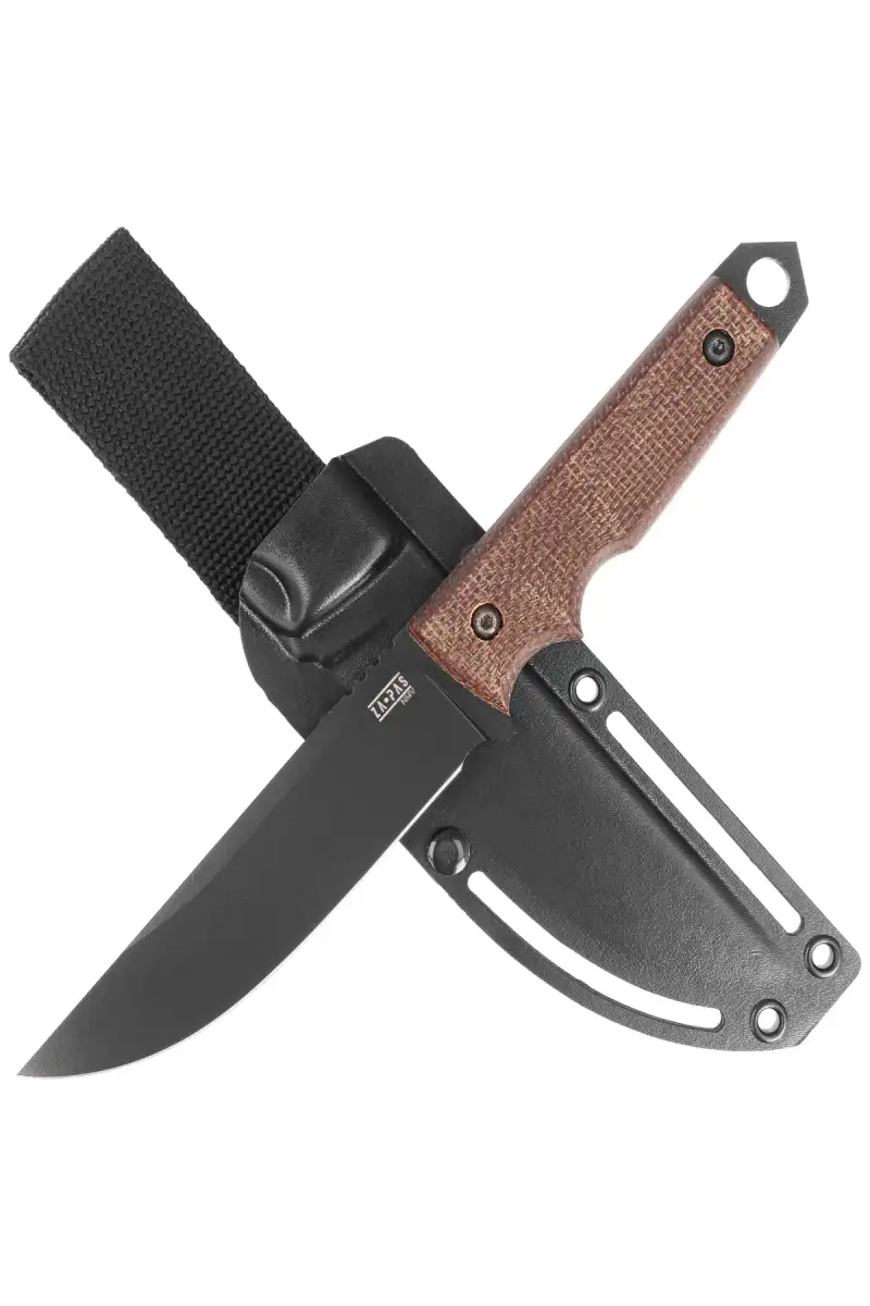 Nóż Za-Pas Urban Tactic Brown Micarta, Black Cerakote NMV (UT-CE-M-BR)