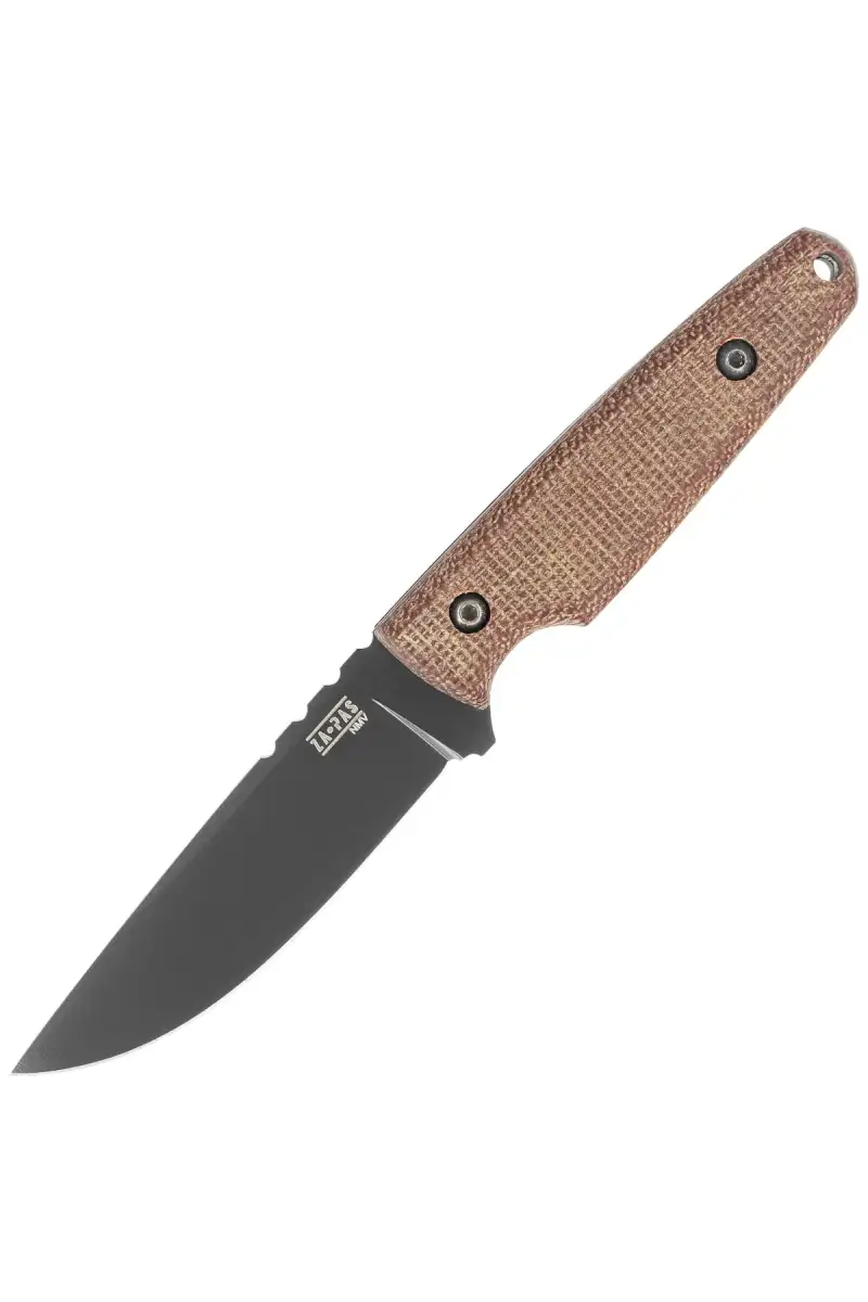 Nóż Za-Pas Handie Brown Micarta, Black Cerakote NMV (HAN-CE-M-BR)