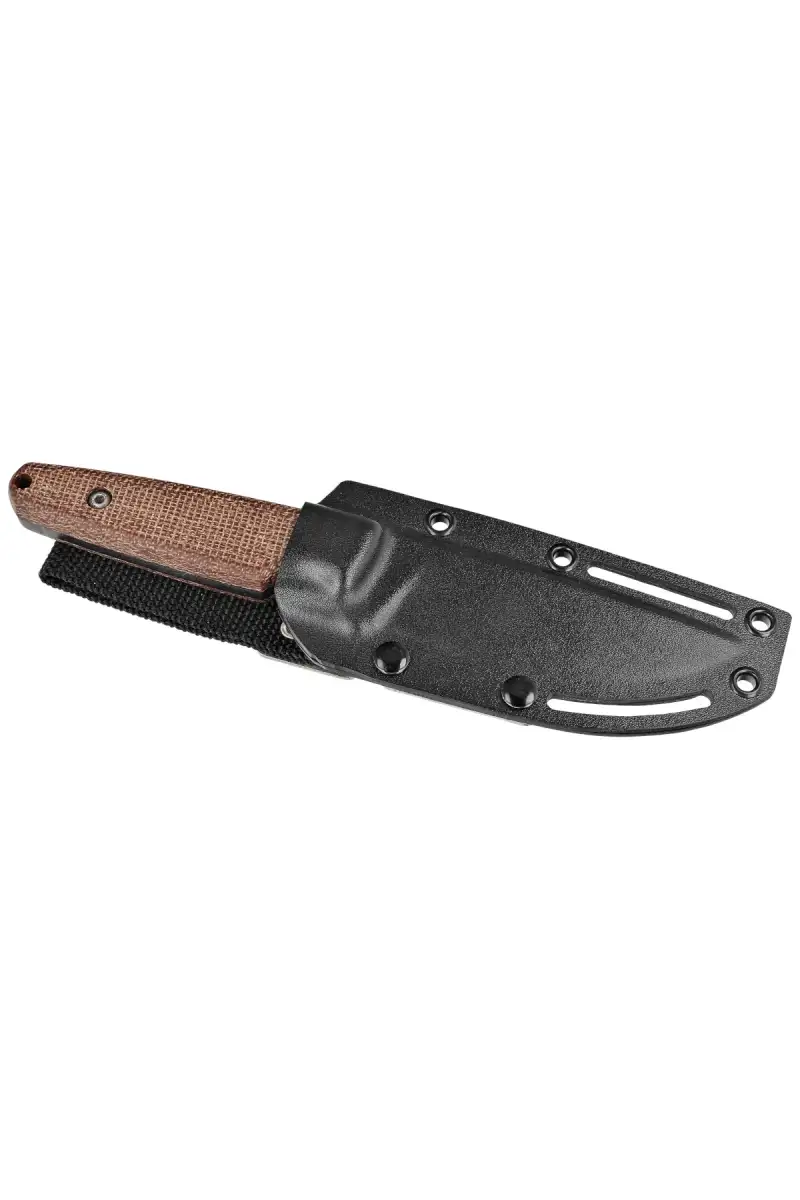 Nóż Za-Pas Handie Brown Micarta, Black Cerakote NMV (HAN-CE-M-BR)
