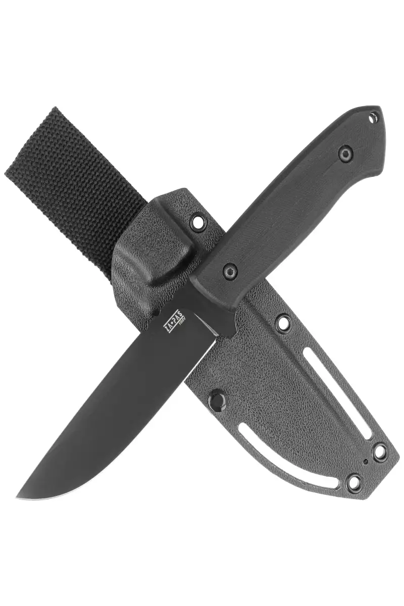 Nóż Za-Pas Ultra Outdoor Black G10, Stonewash NMV (UO-CE-G10-BL)