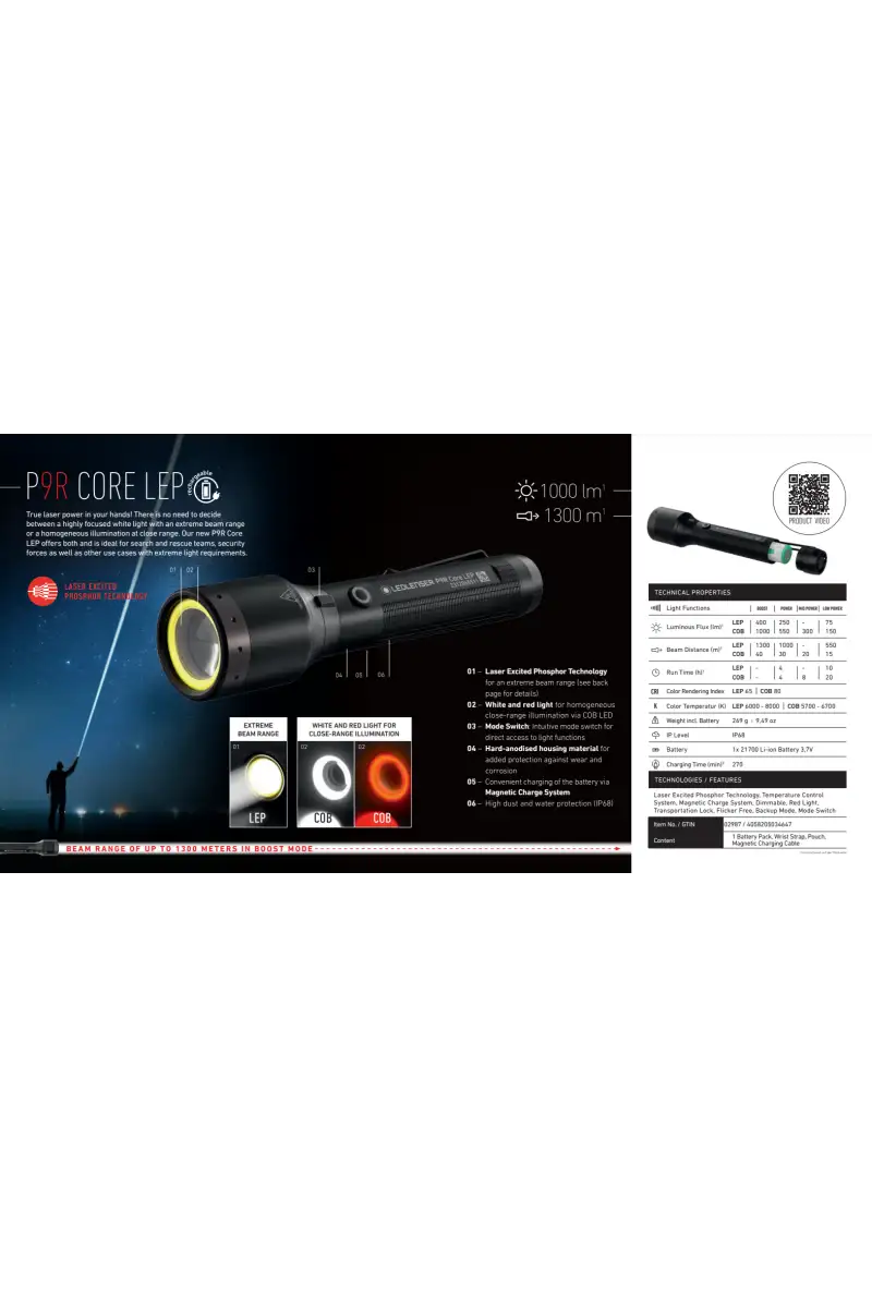 Latarka Ledlenser P9R Core LEP