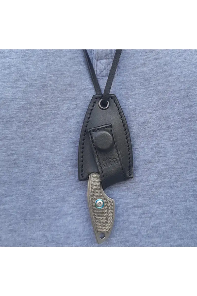 Nóż na szyje MKM Mikro 1 Carbon Fiber, Stone Washe