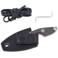 Nóż na szyje MKM Mikro 1 Carbon Fiber, Stone Washe