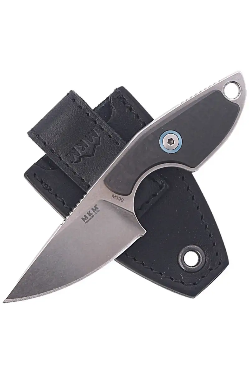 Nóż na szyje MKM Mikro 1 Carbon Fiber, Stone Washe